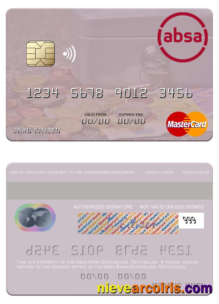 Seychelles Absa Bank Seychelles mastercard